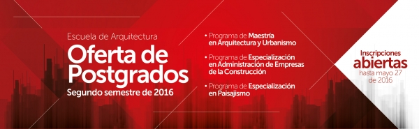 Oferta de Posgrados- segundo semestre de 2016