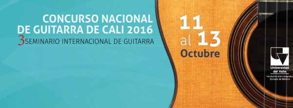 Se acerca el Concurso Nacional de Guitarra de Cali 2016