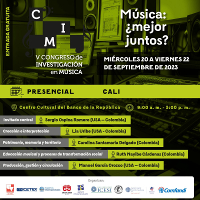 Participa en el V Congreso de Investigación en Música Cali