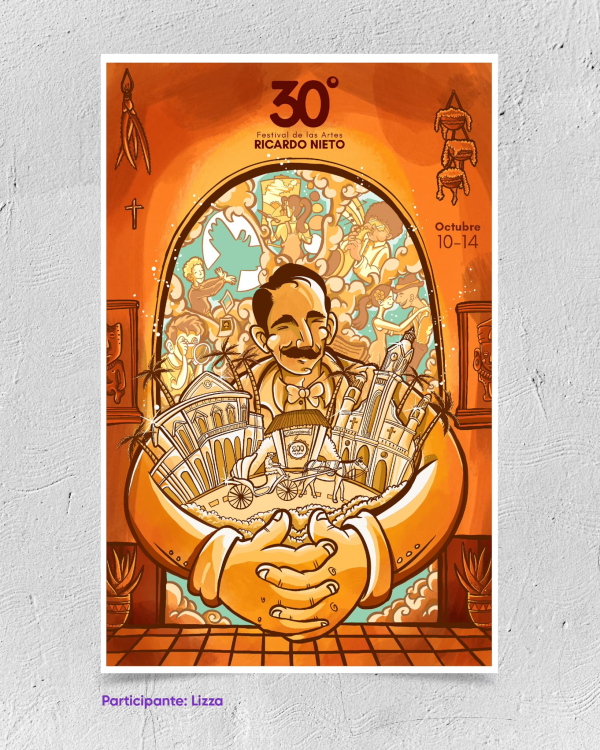 El afiche del egresado Harold Lizarazo representará la edición número 30 del Festival de artes “Ricardo Nieto” en Palmira.