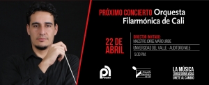 Filarmónica de Cali se presentará el 22 de abril en Univalle
